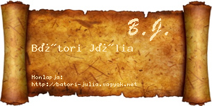 Bátori Júlia névjegykártya